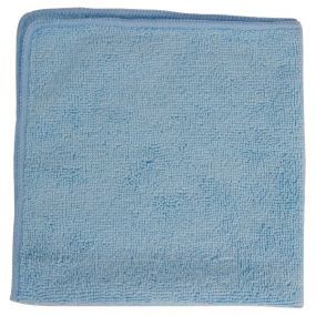 Folded blue microfibre cloth