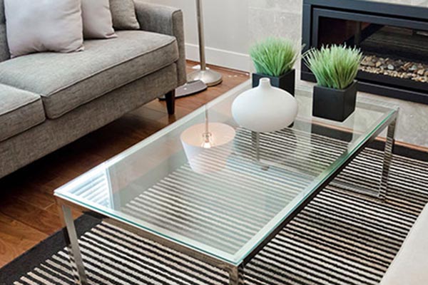 Clear acrylic table