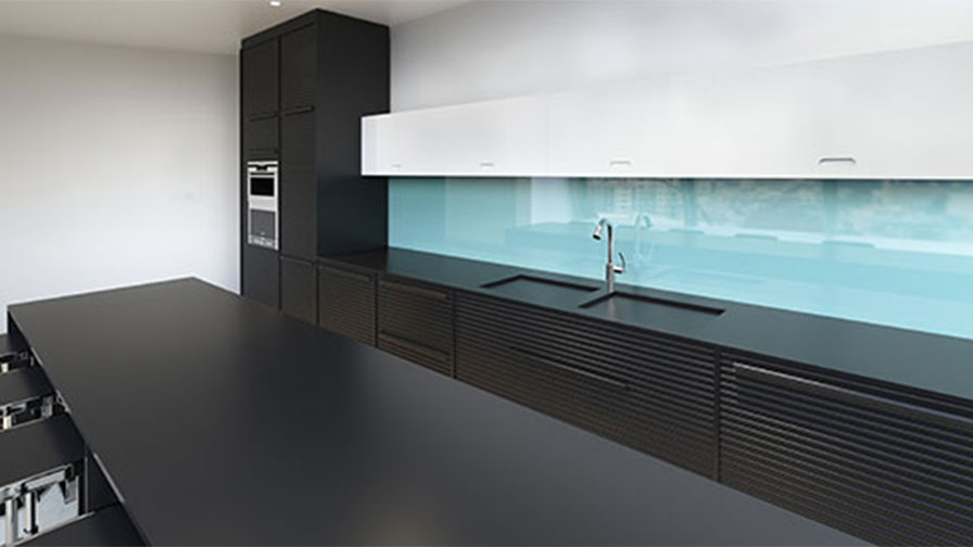 Gloss Black Plastic PVC Sheets/Panels Bathroom/Kitchen Sink Splash Backs