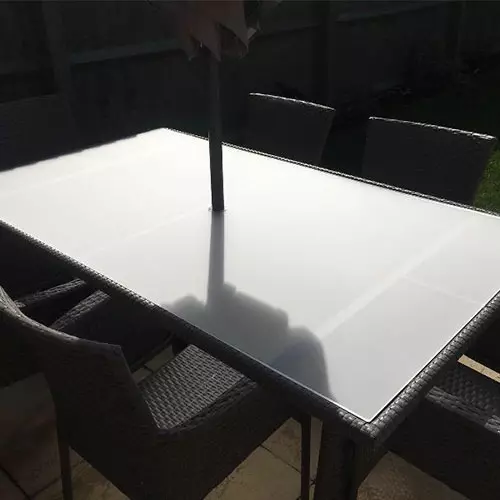 Acrylic Perspex Table Top Cut To Size, Replacement Plastic Outdoor Table Tops